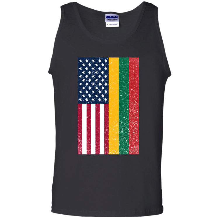 USA Lithuania Flag - Men's Basic 100% Cotton Tank Top