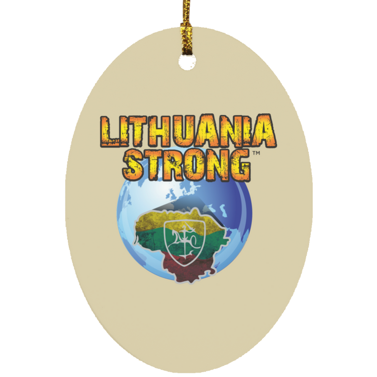 Lithuania Strong - MDF Oval Ornament