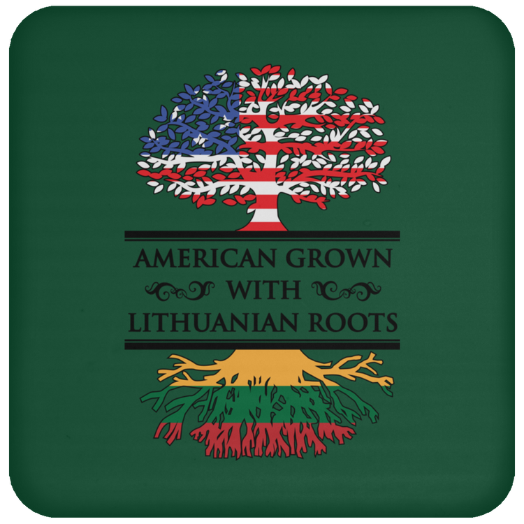 American Grown Lithuanian Roots - High Gloss Coaster