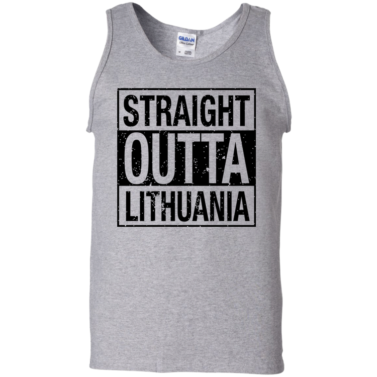 Straight Outta Lithuania - Men's Basic 100% Cotton Tank Top