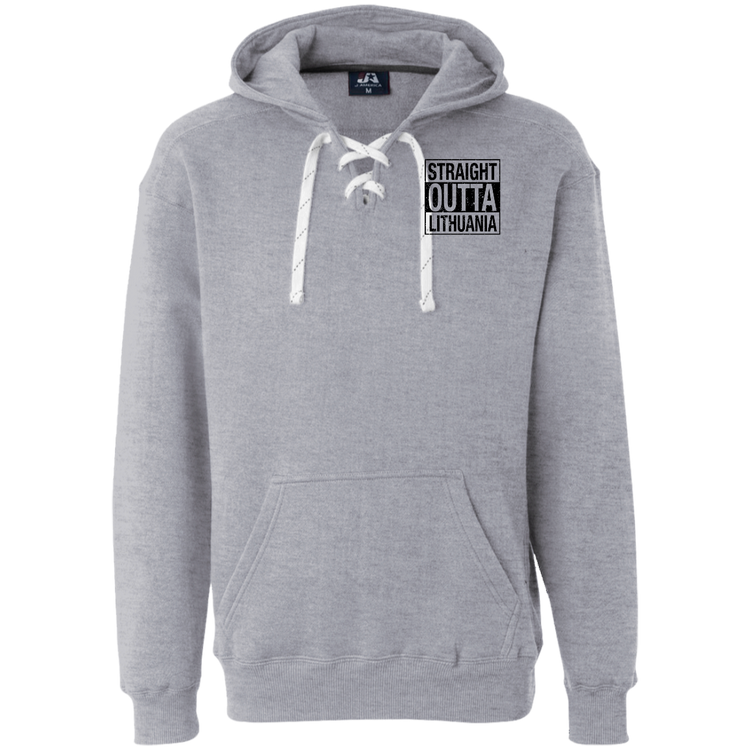 Straight Outta Lithuania - Men's Heavyweight Pullover Lace Hoodie