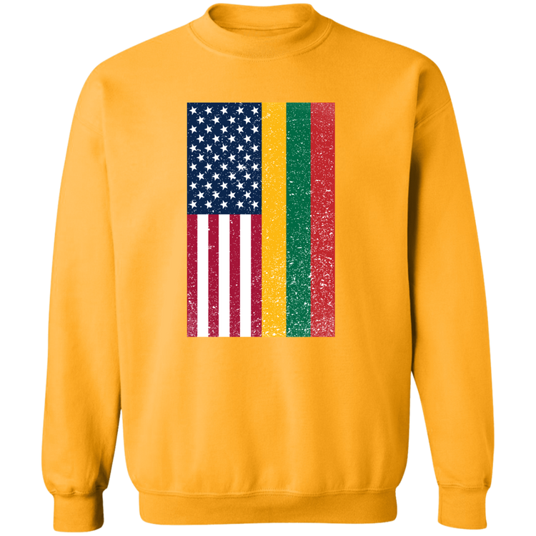USA Lithuania Flag - Men/Women Unisex Basic Crewneck Pullover Sweatshirt