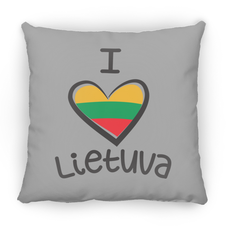 I Love Lietuva - Large Square Pillow