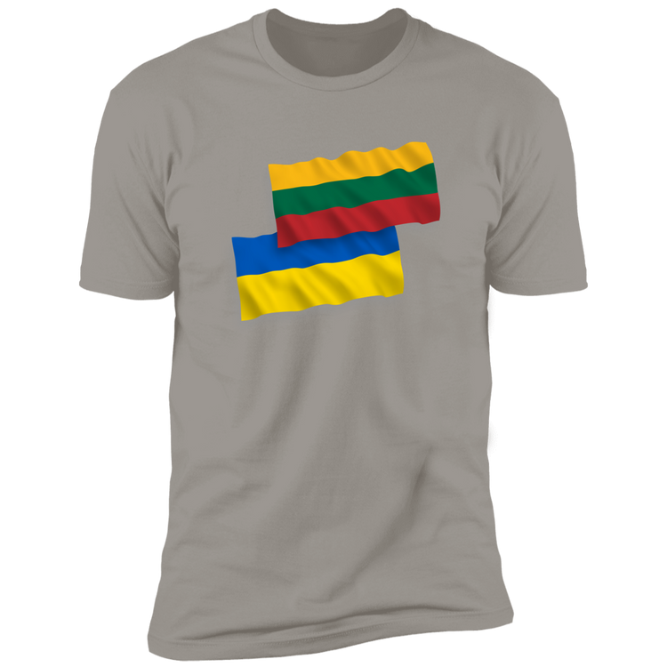 Lithuania Ukraine Flag - Men's Next Level Premium Short Sleeve T-Shirt