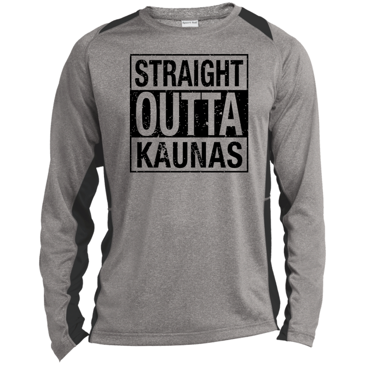 Straight Outta Kaunas - Men's Long Sleeve Colorblock Activewear Performance T