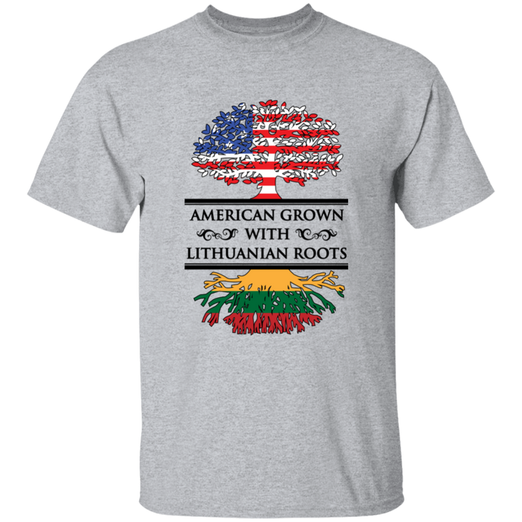 American Grown Lithuanian Roots - Boys/Girls Youth Gildan Short Sleeve T-Shirt