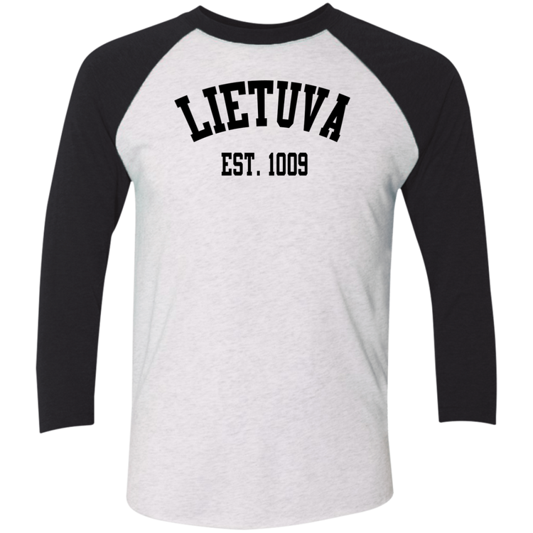 Lietuva Est. 1009 - Men's Next Level Premium 3/4  Sleeve