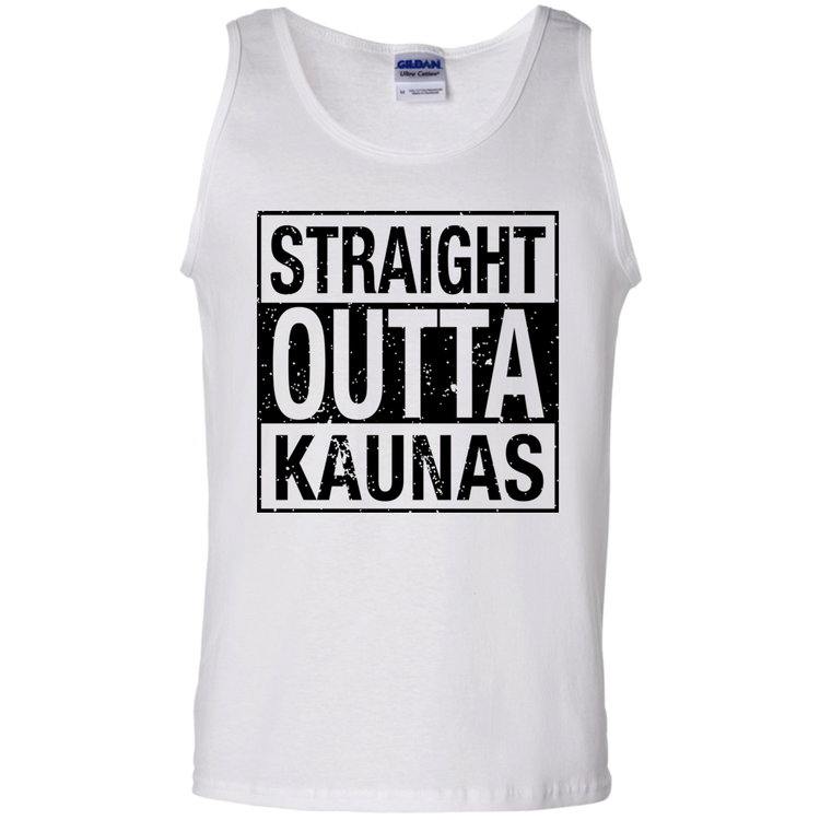 Straight Outta Kaunas - Men's Basic 100% Cotton Tank Top
