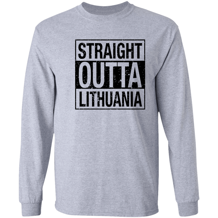 Straight Outta Lithuania - Men's Gildan Long Sleeve T