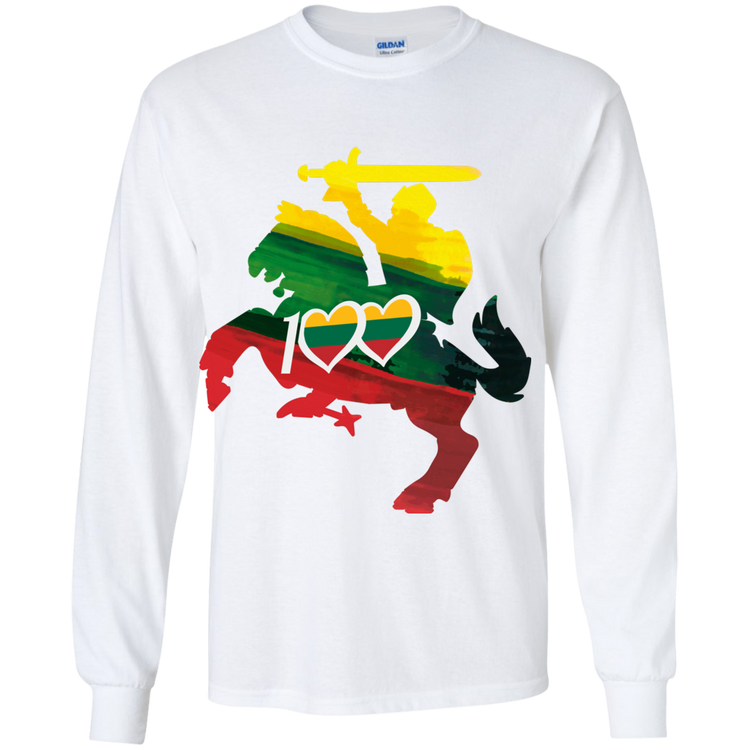Lithuanian Knight 100 - Boys Youth Gildan Long Sleeve T-Shirt