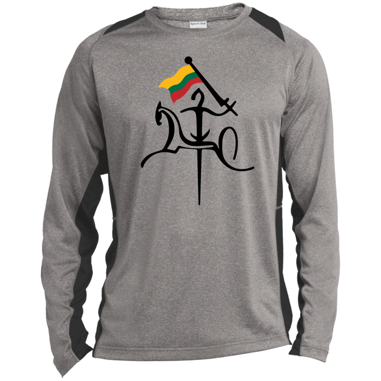 Vytis With Lithuanian Flag - Men's Long Sleeve Colorblock Activewear Performance T