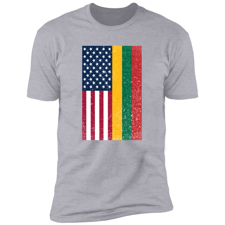 USA Lithuania Flag - Men's Next Level Premium Short Sleeve T-Shirt
