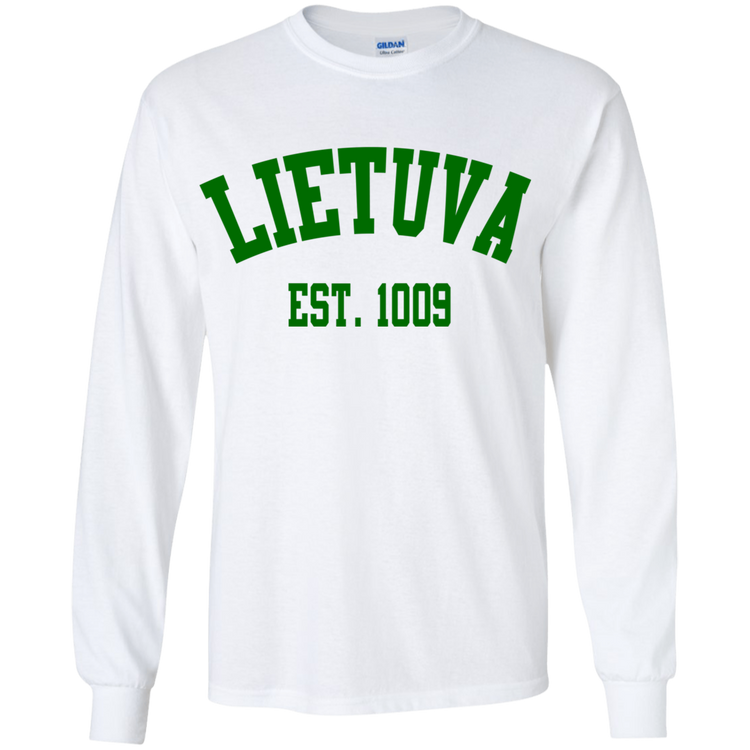 Lietuva Est. 1009 - Boys Youth Gildan Long Sleeve T-Shirt