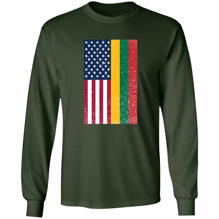 USA Lithuanian Flag - Men's Basic Long Sleeve T