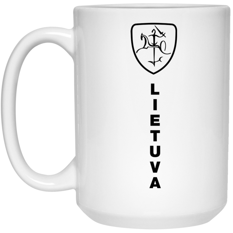 Vytis Shield Lietuva - 15 oz. White Ceramic Mug