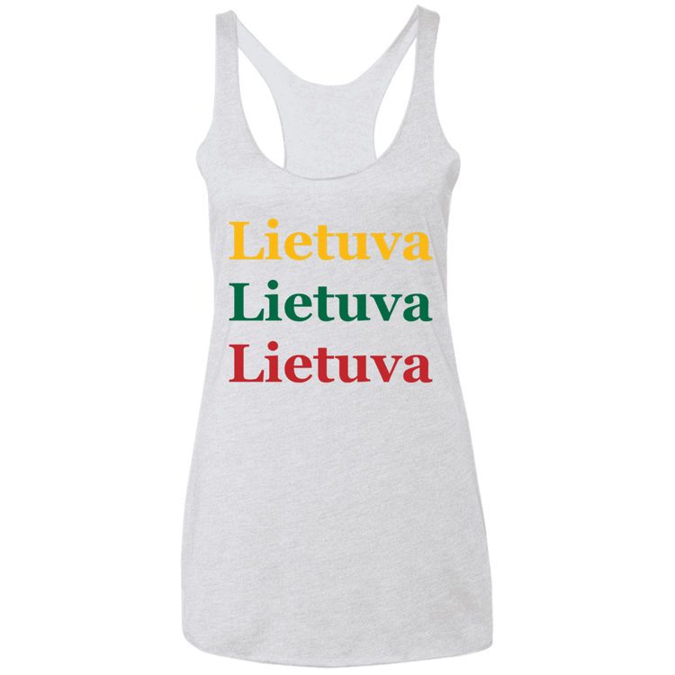Lietuva - Women's Next Level Triblend Racerback Tank