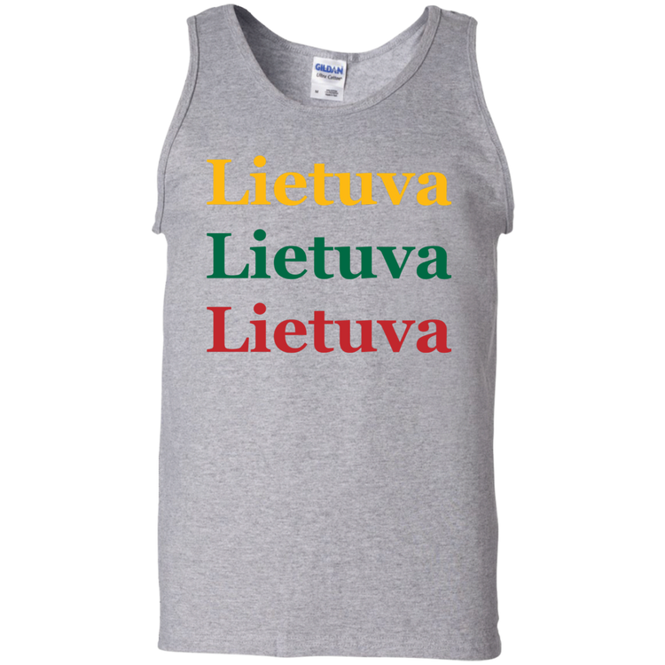 Lietuva - Men's Basic 100% Cotton Tank Top