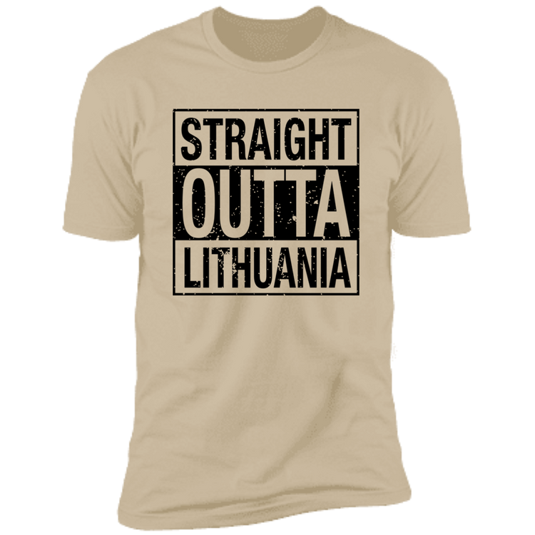 Straight Outta Lithuania - Men's Next Level Premium Short Sleeve T-Shirt