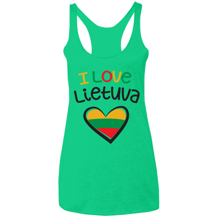 I Love Lietuva - Women's Next Level Triblend Racerback Tank