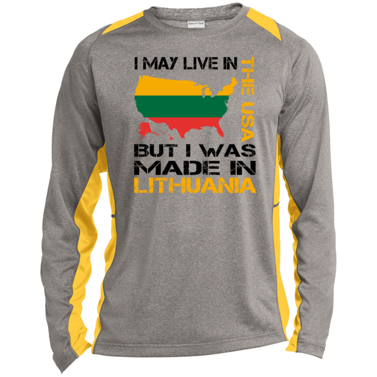 Made in Lithuania - Men's Long Sleeve Colorblock Activewear Performance T