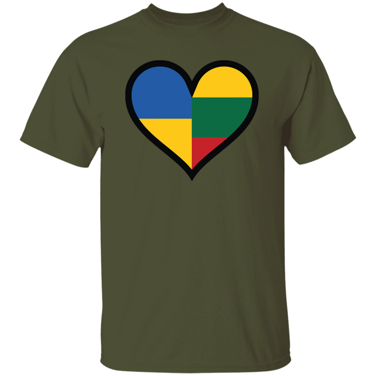 Lithuania Ukraine Heart - Men's Basic Short Sleeve T-Shirt