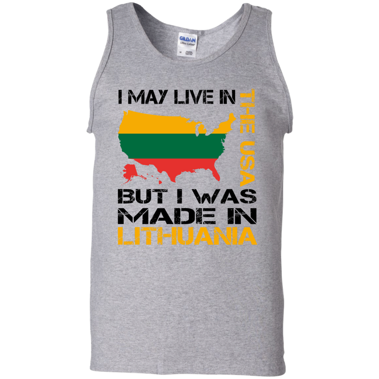 Made in Lithuania - Men's Basic 100% Cotton Tank Top