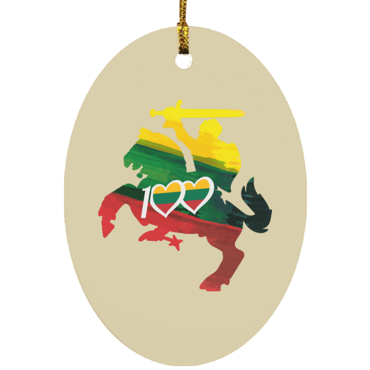 Lithuanian Knight 100 - MDF Oval Ornament