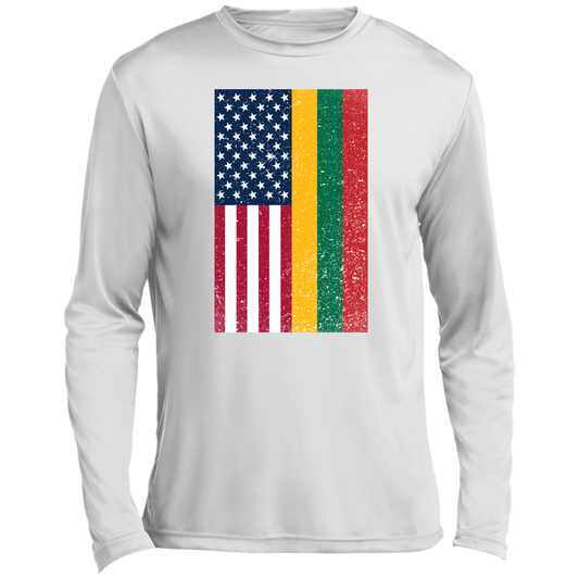 USA Lithuania Flag - Men's Long Sleeve Activewear Performance T