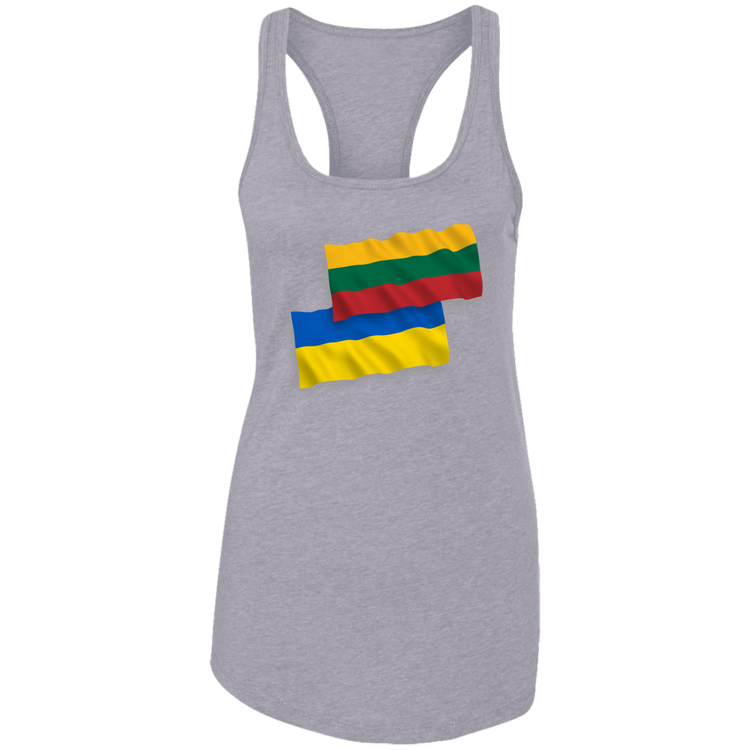 Lithuania Ukraine Flag - Women's Next Level Racerback Tank
