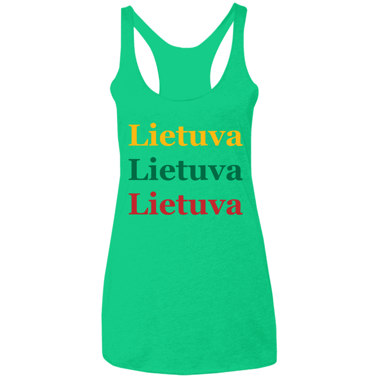 Lietuva - Women's Next Level Triblend Racerback Tank
