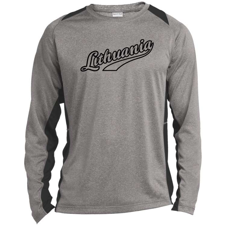 Lithuania - Men's Long Sleeve Colorblock Activewear Performance T