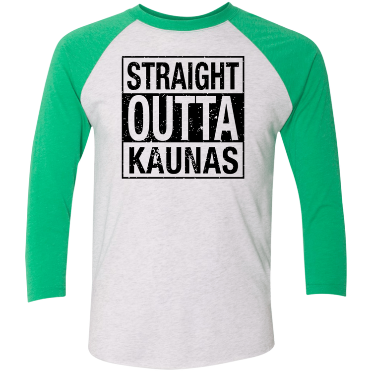Straight Outta Kaunas - Men's Next Level Premium 3/4  Sleeve