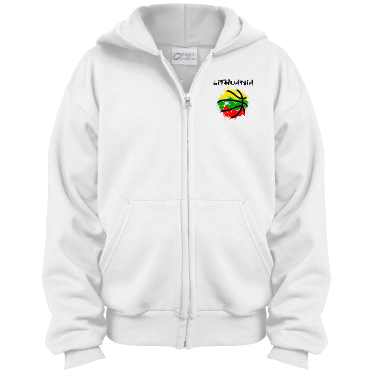 Abstract Lithuania - Boys/Girls Youth Full Zip Hoodie